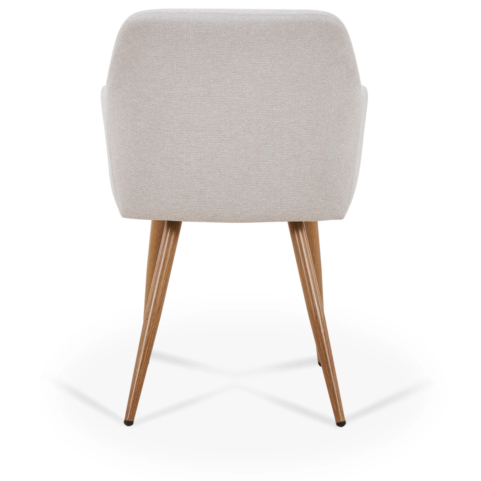 Jenna spisebordstol - beige tekstil med egelook