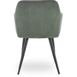 Jenna spisebordstol - grøn fløjl med sorte ben
