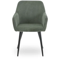 Jenna spisebordstol - grøn fløjl med sorte ben