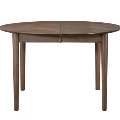 Joshua - Rundt spisebord i røget egefiner med udtræk 120/160/200 cm - Inkl. 2 Tillægsplader