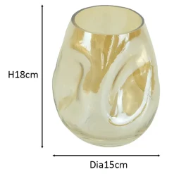 Joy glasvase røgfarvet 18 cm