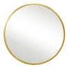 Julia rundt spejl med messing/guld ramme Ø50 cm