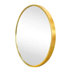 Julia rundt spejl med messing/guld ramme Ø50 cm