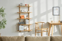 Juliet væghylde i eg med 5 hylder H:140 x B:22 x B:75 cm