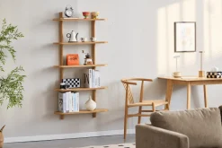 Juliet væghylde i eg med 5 hylder H:140 x B:22 x B:75 cm