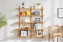 Juliet væghylde i eg med 5 hylder H:140 x D:22 x B:130 cm