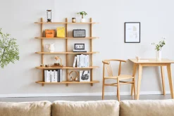 Juliet væghylde i eg med 5 hylder H:140 x D:22 x B:130 cm