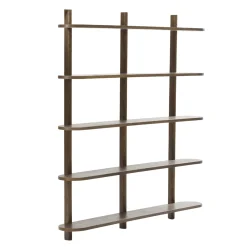 Juliet væghylde i røget eg med 5 hylder H:140 x D:22 x B:130 cm