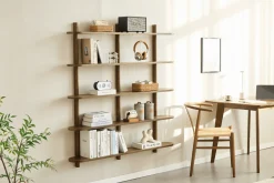 Juliet væghylde i røget eg med 5 hylder H:140 x D:22 x B:130 cm