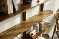 Juliet væghylde i røget eg med 5 hylder H:140 x D:22 x B:130 cm