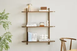 Juliet væghylde i røget eg med 3 hylder H:100 x D:22 x B:90 cm