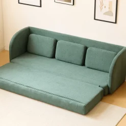 Katarina foldbar sovesofa grøn L: 217 x D: 77/145 x H: 75 cm