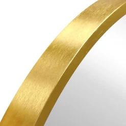 Kaya rundt spejl med messing/guld ramme Ø70 cm