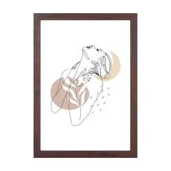 Lea billedramme 21x30 cm røget træ