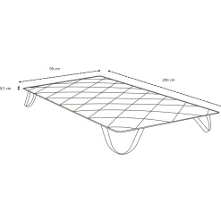 Leo hvid rullemadras 90x200 cm