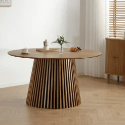 Lewis - Lamel rundt Spisebord I Egefiner Ø140 cm