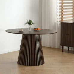 Lewis - Lamel rundt Spisebord I røget Egefiner Ø120 cm