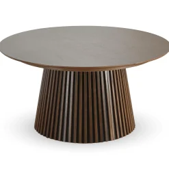 Lewis - Lamel rundt Spisebord I røget Egefiner med udtræk 150/190/230 CM - 2x tillægsplader medfølger