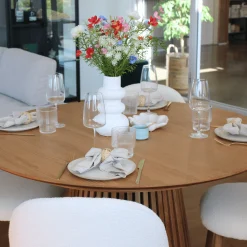 Lewis - Lamel rundt Spisebord I Egefiner Ø120 cm