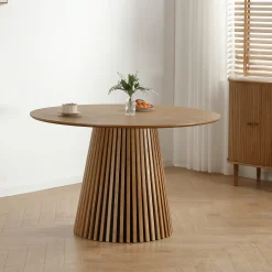 Lewis - Lamel rundt Spisebord I Egefiner Ø120 cm