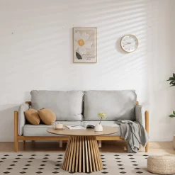 Lewis lamel sofabord Ø90 i egefinér