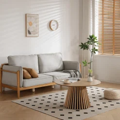 Lewis lamel sofabord Ø90 i egefinér