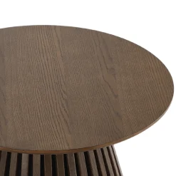 Lewis lamel sofabord røget eg Ø70 cm