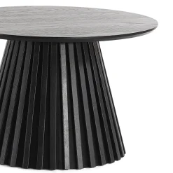 Lewis lamel sofabord sort Ø70 cm