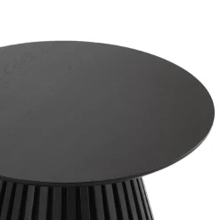 Lewis lamel sofabord sort Ø70 cm