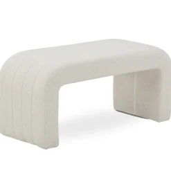 Lianna bænk i hvid boucle 95x40x44 cm