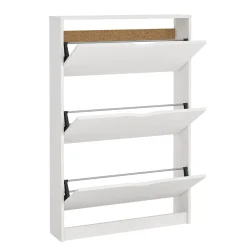 Livo skoskab med 3 låger i hvid