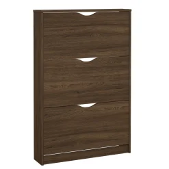 Livo skoskab med 3 låger i røget egelook