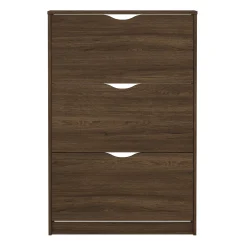 Livo skoskab med 3 låger i røget egelook