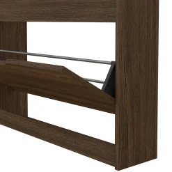 Livo skoskab med 3 låger i røget egelook