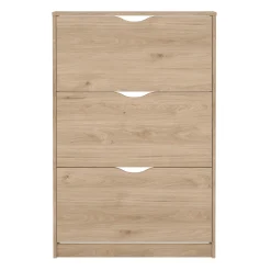 Livo skoskab med 3 låger i egelook