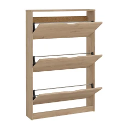 Livo skoskab med 3 låger i egelook