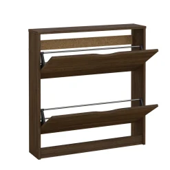 Livo skoskab med 2 låger i røget egelook