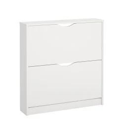 Livo skoskab med 2 låger i hvid