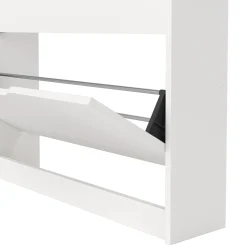 Livo skoskab med 2 låger i hvid