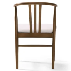 Lizzie spisebordsstol i røget bøg med polstret sæde i beige