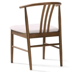 Lizzie spisebordsstol i røget bøg med polstret sæde i beige