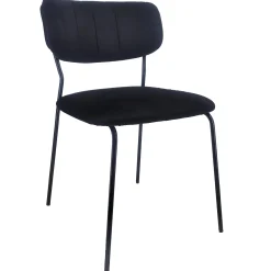Lucia spisebordsstol - sort velour