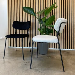 Lucia spisebordsstol - sort velour