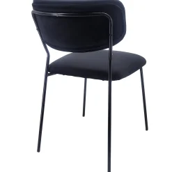 Lucia spisebordsstol - sort velour