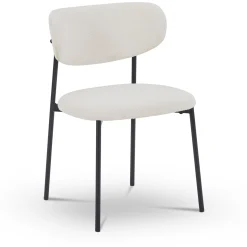 Lucinda Spisebordsstol - hvid boucle