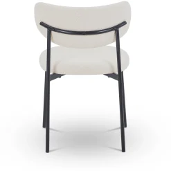 Lucinda Spisebordsstol - hvid boucle