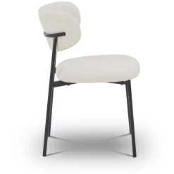 Lucinda Spisebordsstol - hvid boucle