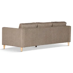Lulu - Højrevendt og venstrevendt vendbar chaiselong sofa i sand - L: 215 x D: 82 x H: 78 cm