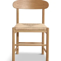 Madison træstol i eg med flet sæde