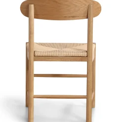 Madison træstol i eg med flet sæde
